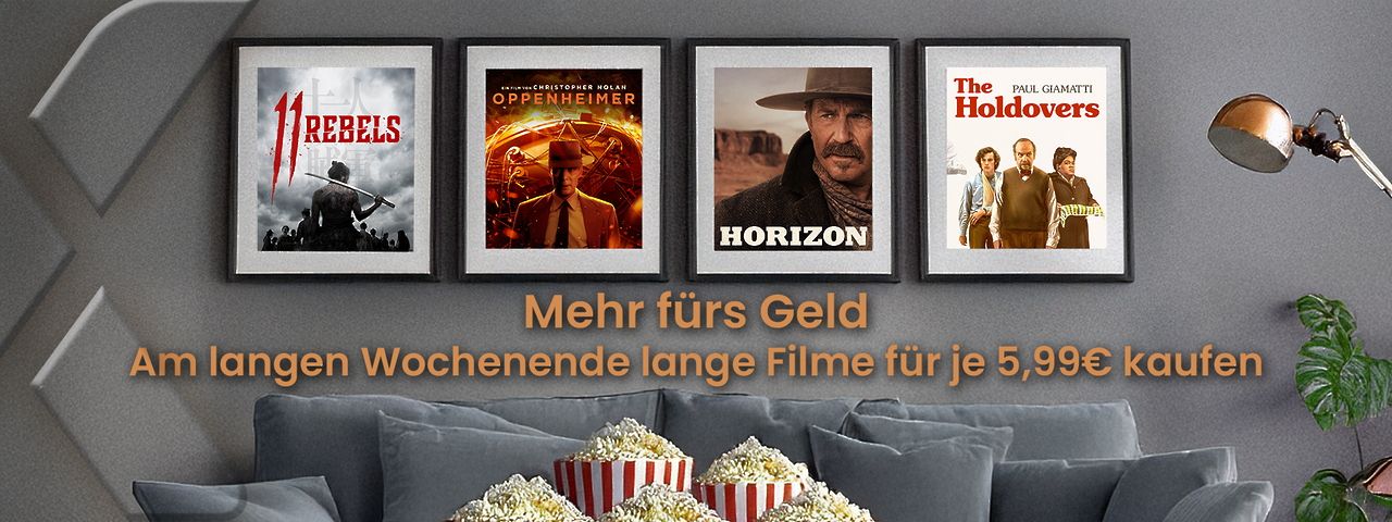 Mehr fürs Geld - Am langen Pfingstwochenende lange Filme für je 5,99€ kaufen Hintergrund von Mehr fürs Geld - Am langen Pfingstwochenende lange Filme für je 5,99€ kaufen