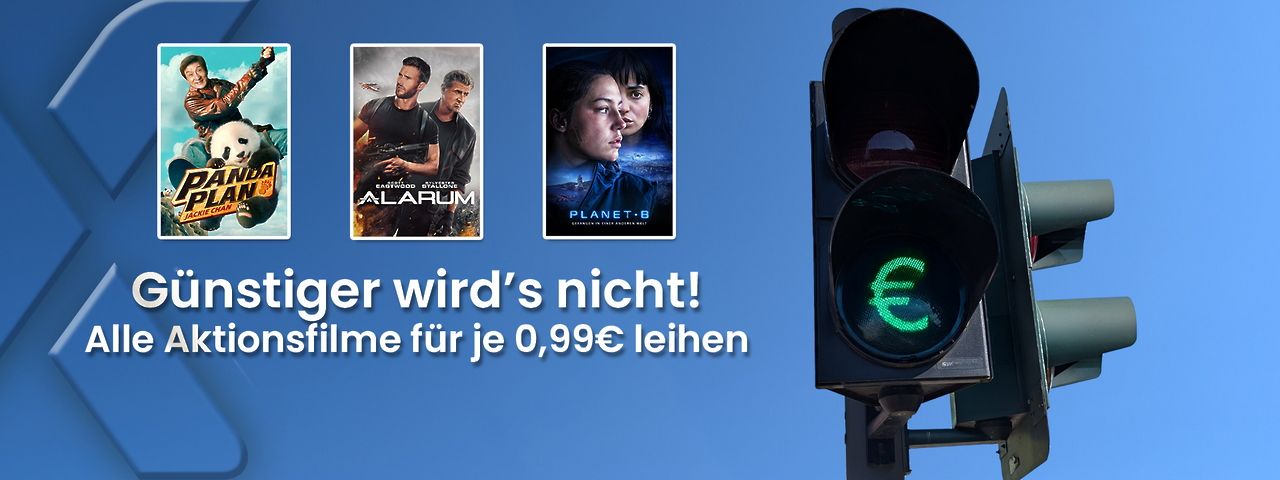 Günstiger wird's nicht - alle Aktionsfilme für je 0,99€ leihen Hintergrund von Günstiger wird's nicht - alle Aktionsfilme für je 0,99€ leihen